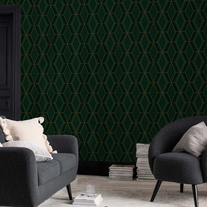 Tapet NEXT Optical Triangle Green