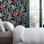 Tapet NEXT Fantasy Rainforest Leaves Navy