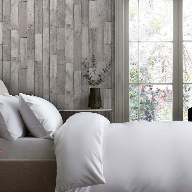 Tapet NEXT Distressed Wood Plank Grey