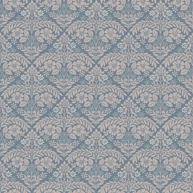 Tapet Laura Ashley Margam Newport Blå 118489