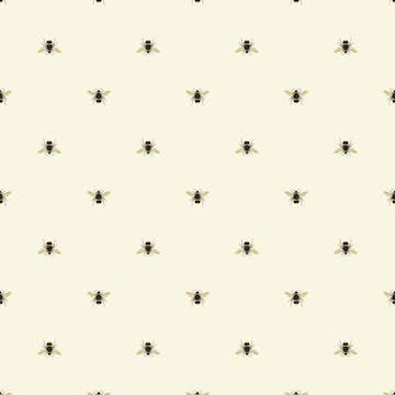 Fototapet Joules Botanical Bee Crème 10mx52 cm