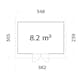 Förråd Palmako Stig 8,4 m2 (inv. 8,2 m2)