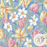 Tapet Laura Ashley Tulips China Blå 119847