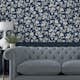 Tapet Laura Ashley Rye Midnight Seaspray Blå 119854
