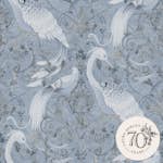 Tapet Laura Ashley Tregaron Midnight Blå 120132