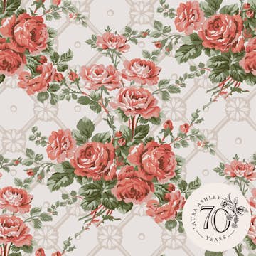 Tapet Laura Ashley Country Roses Old Rose Rosa 121081