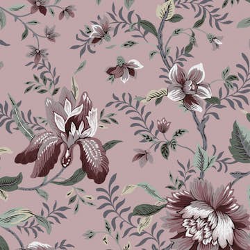Tapet Laura Ashley Edita’s Garden Pale Blackberry 121091