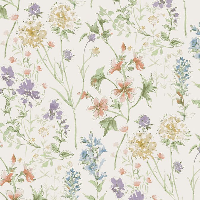 Tapet Laura Ashley Wild Meadow Chalk Rosa 122764