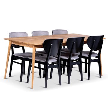 Matgrupp Stenexpo Alborg med 6 Borgholm Stolar