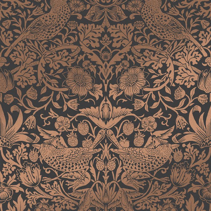 Tapet William Morris At Home Strawberry Thief Fibrous 124236
