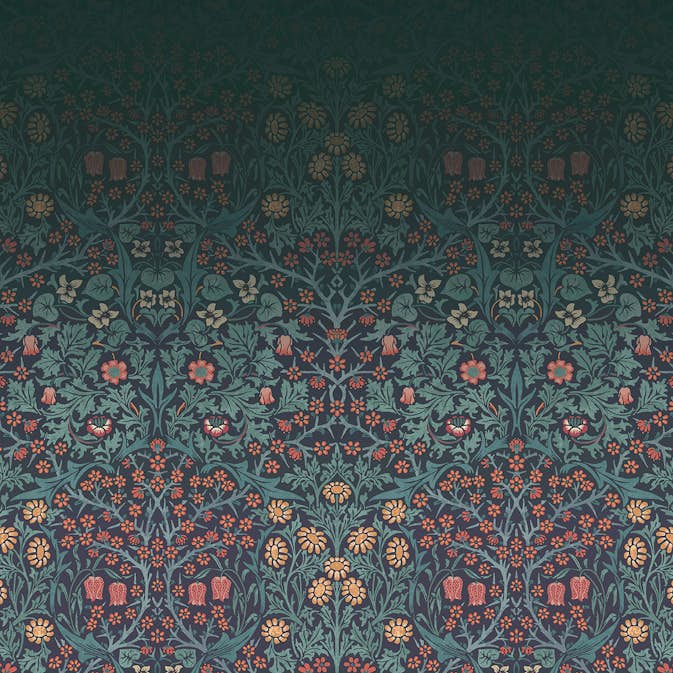 Fototapet William Morris At Home Blackthorn Navy