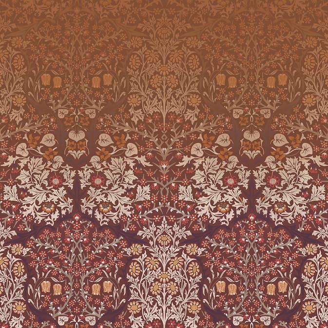 Fototapet William Morris At Home Blackthorn Red