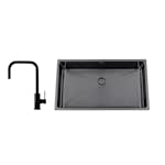 Disklåda Nordic Tech Titan 730 X med Köksblandare Steel Accent Square D