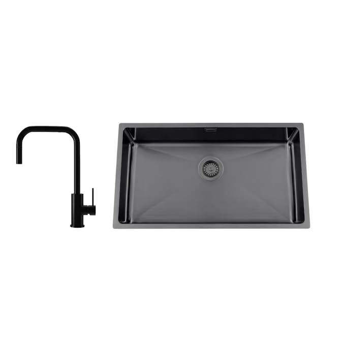 Disklåda Nordic Tech Titan 730 X med Köksblandare Steel Accent Square D