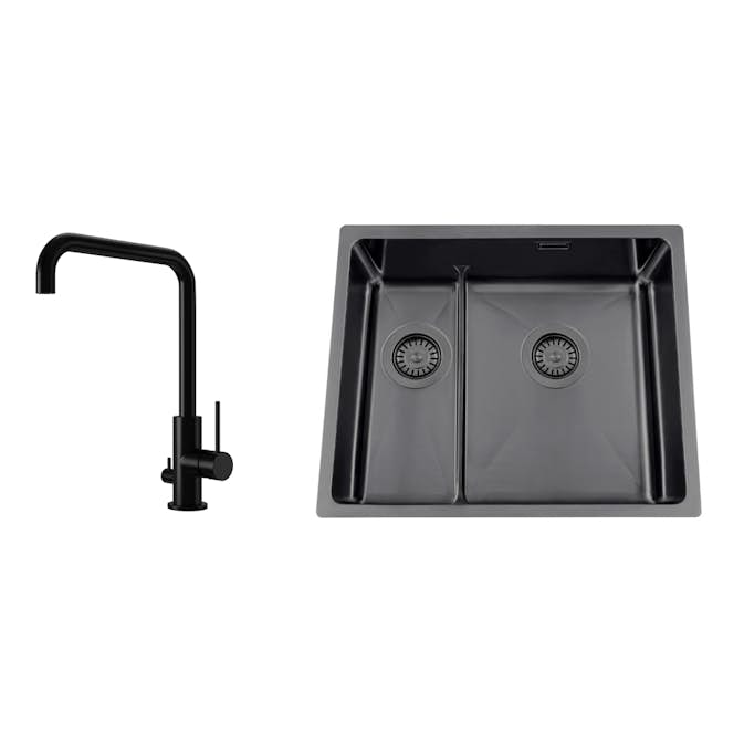 Disklåda Nordic Tech Titan 53 KHX Nickel med Köksblandare Steel Mood D