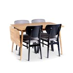 Matgrupp Stenexpo Alborg Klaffbord med 4 Borgholm Stolar