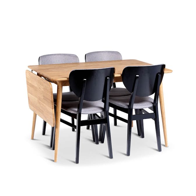 Matgrupp Stenexpo Alborg Klaffbord med 4 Borgholm Stolar