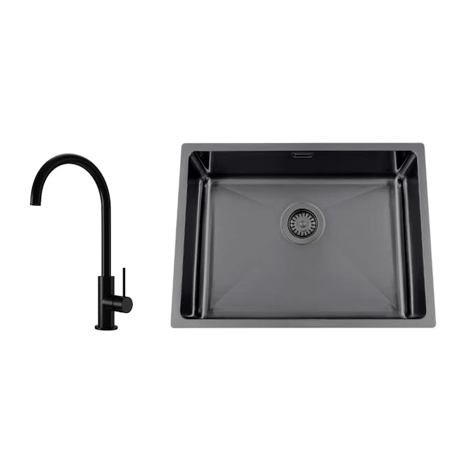 Disklåda Nordic Tech Titan 530 X med Köksblandare Steel Equip Shadow