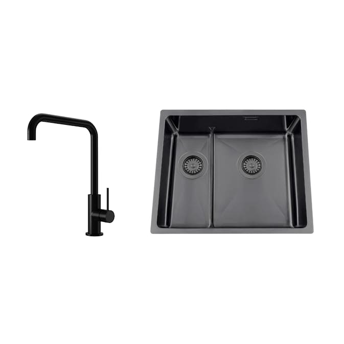 Disklåda Nordic Tech Titan 53 KHX Nickel med Köksblandare Steel Mood Shadow