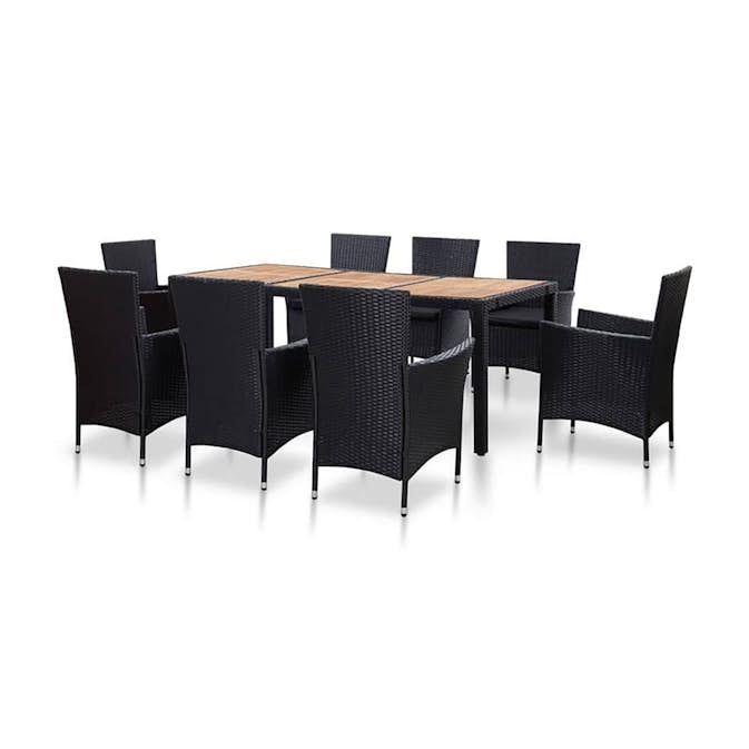 Matgrupp Utomhus VidaXL Konst Low 9 Delar