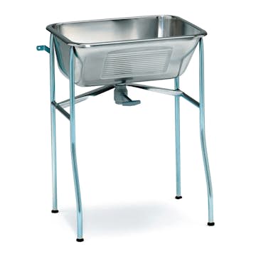 Tvättlåda Nimo TL60B Rostfri Tvättho för Tvättstuga med Benställning & Avloppsventil