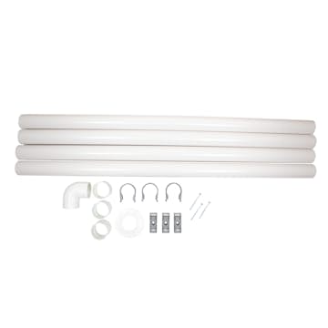 Ventilationssats Separett Tiny® 4m rör, inkl. Skarv & fästen