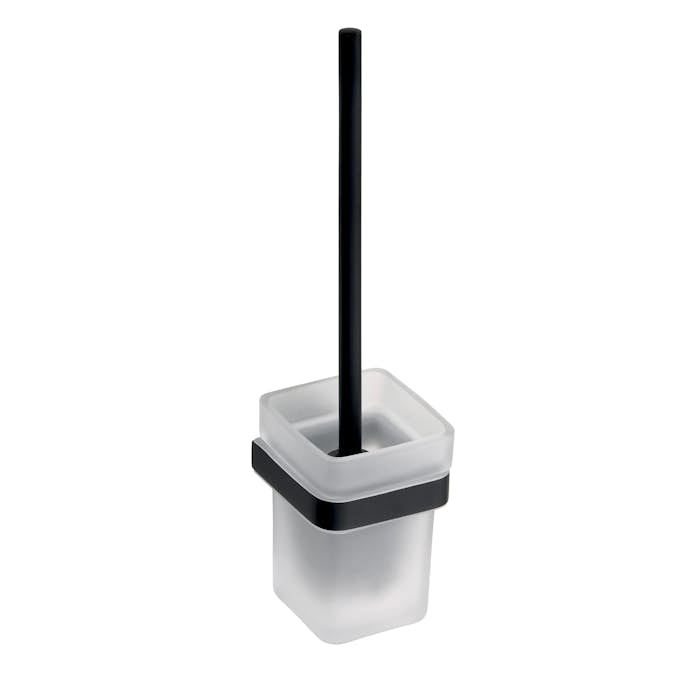 Toalettborste Bemeta Nero Glas/Svart Vägghängd