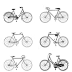 Tapet ESTAhome Cyklar Vit/Svart