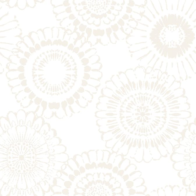 Tapet ESTAhome Blommor Silver/Vit