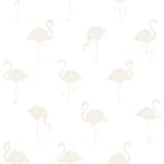 Tapet ESTAhome Flamingos Silver/Vit