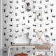Tapet ESTAhome Kattungar Svart/Vit