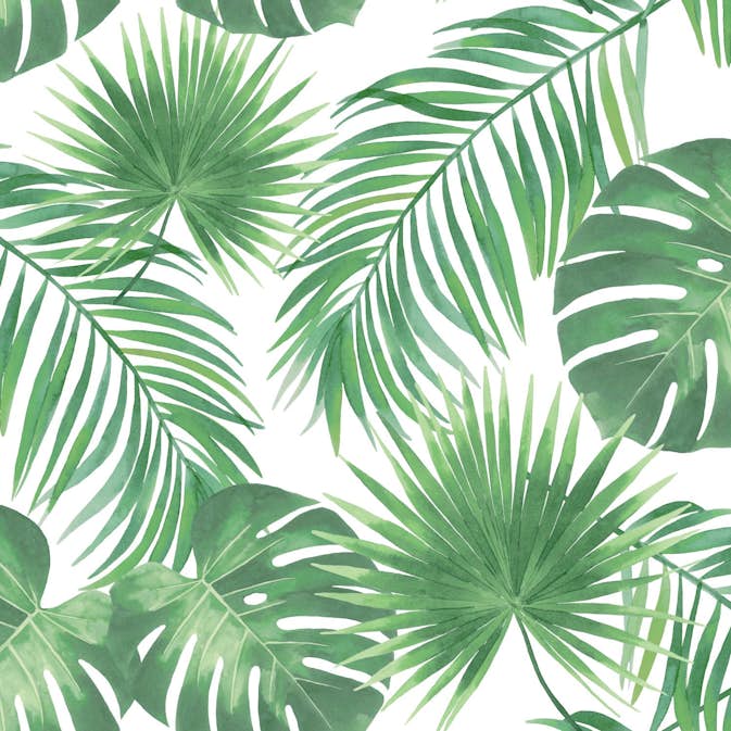 Tapet ESTAhome Tropiska Blad Grön