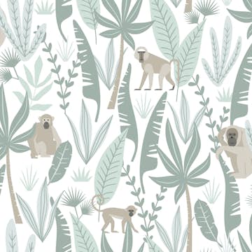 Tapet ESTAhome Apor Mintgrön