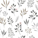 Tapet ESTAhome Blommönster i Skandinavisk Stil Vit/Grå/Rosa