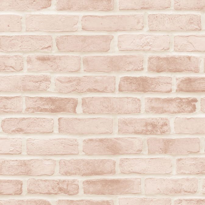 Tapet ESTAhome Tegelvägg Persikofärgat