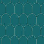 Tapet ESTAhome Art Deco Blå/Guld EW139205