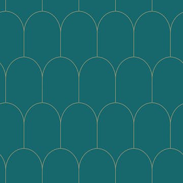 Tapet ESTAhome Art Deco Blå/Guld EW139205