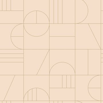 Tapet ESTAhome Art Deco Persikofärgat/Guld