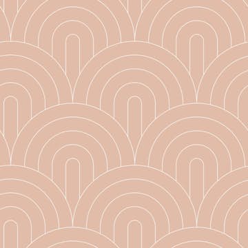 Tapet ESTAhome Art Deco Persikofärgat