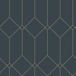Tapet ESTAhome Art Deco Mörkblå/Guld EW139225