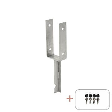 U-Stolpfot PLUS inkl. Skruv Längd: 40 cm