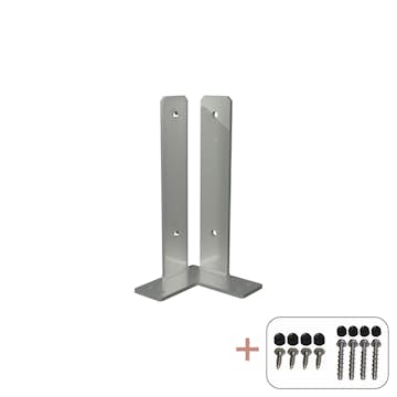 Stolpfot PLUS Hörn För Fundament inkl. Bultar/Skruvar Varmgalvaniserad