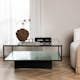 Soffbord furniture/fashion Maglehem Svart Vardagsrumsbord i Glas/Stål 90x90cm
