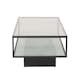 Soffbord furniture/fashion Maglehem Svart Vardagsrumsbord i Glas/Stål 130x60cm