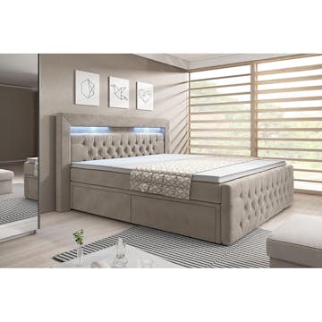 Kontinentalsäng Cloud47 Sängpaket Franco med Förvaring och LED-belysning