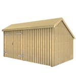 Multi Trädgårdshus 10,5 m² - 2 moduler med dubbeldörr och stängd framsida