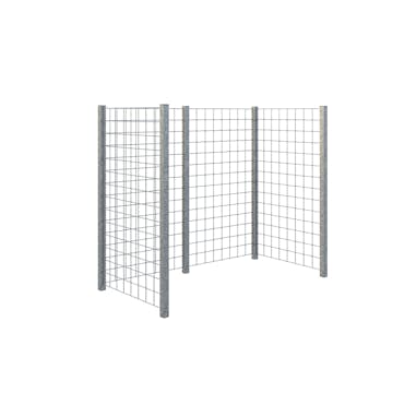 Avfallsskjul PLUS Stålspaljér 173,5×89×147 cm