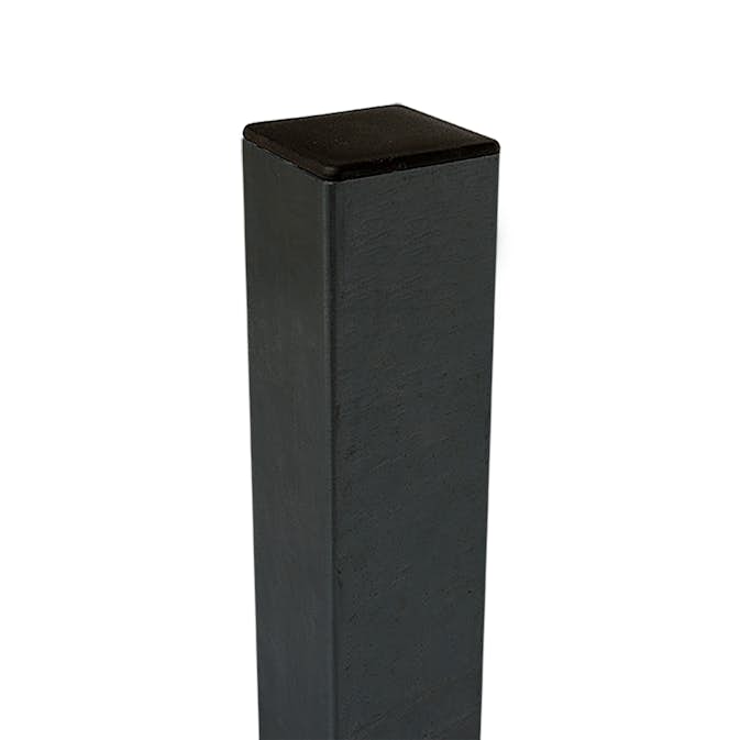 Stålstolpe 8x8x268 cm - till nedgrävning - inkl. 1 st. stolphatt