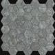 Mosaik Tenfors Marmor Heagon Ever Grey 5x5 cm