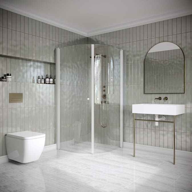 Duschhörn Hietakari Classic 155 Rund med Vändbara Dörrar